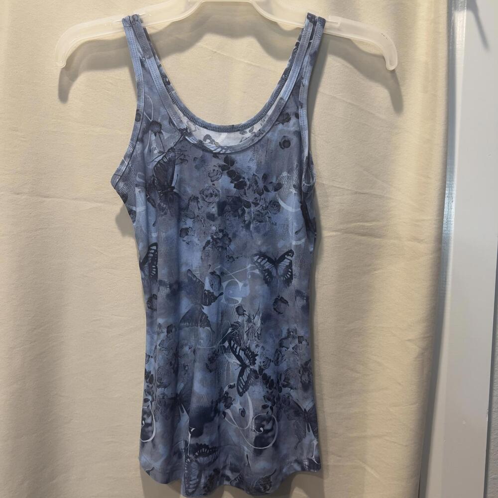 No Boundaries Women's Blue Butterfly Print Camisole XS